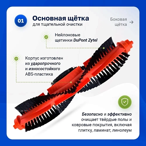 Купить Набор для Mi Vacuum Mop P, Viomi V2 Pro, V3, SE | Белые щетки Набор для Mi Vacuum Mop P, Viomi V2 Pro, V3, SE