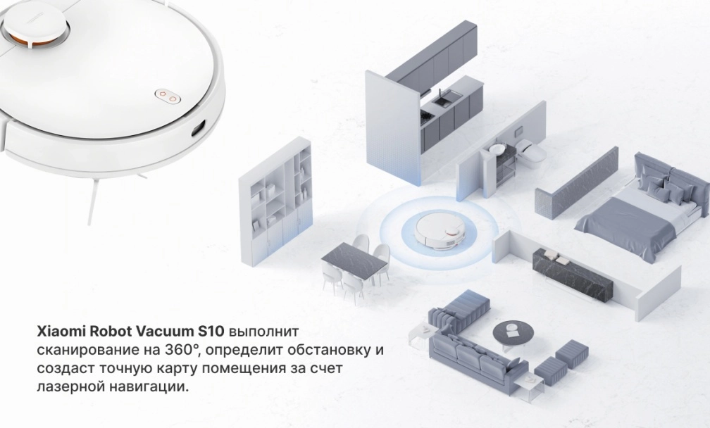 Xiaomi Robot Vacuum S10 лазерная навигация фото: Xiaomi Robot Vacuum S10