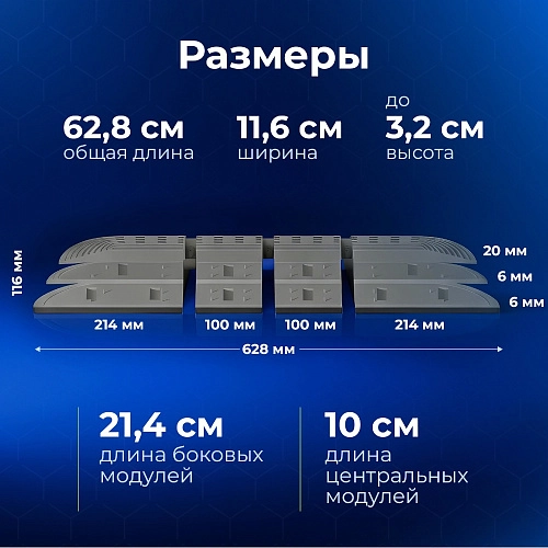 Купить накладку на порог для робота-пылесоса | Cерая Накладка на порог для робота-пылесоса - серый
