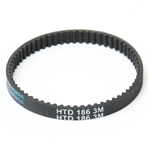 Зубчатый ремень для турбощетки (роликовой щетки) вертикального пылесоса: HTD 3M-186-6, 62 зуба