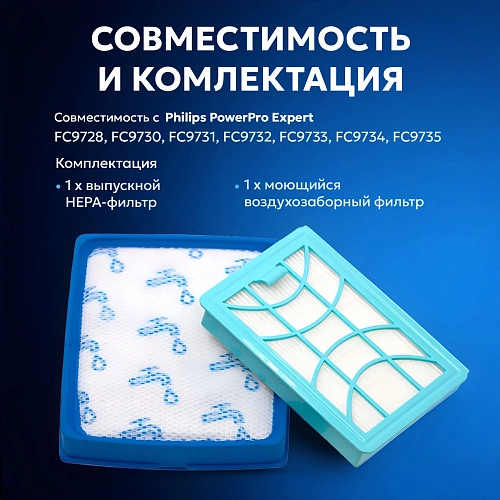 Фильтры для пылесоса Philips FC9728, FC9732-FC9735