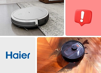 фото: Ошибки роботов-пылесосов Haier: коды, причины, способы устранения