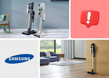 фото: Ошибки вертикальных пылесосов Samsung