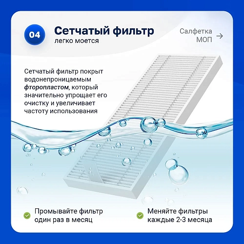 Набор Lydsto G2 фильтры, мешки, черные щётки, МОП