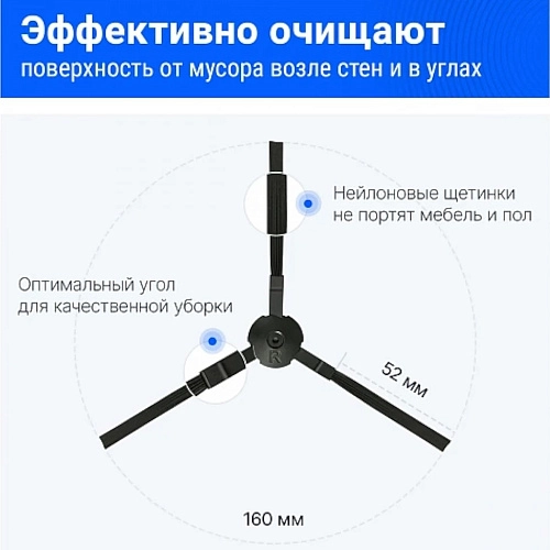 Купить боковую щетку для Polaris PVCR 0826, Kitfort KT-518 / 519 и др. Щетка боковая для Polaris PVCR 0826 Kitfort KT-518