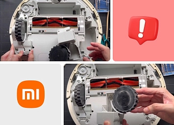 фото: Замена колеса робота-пылесоса Xiaomi