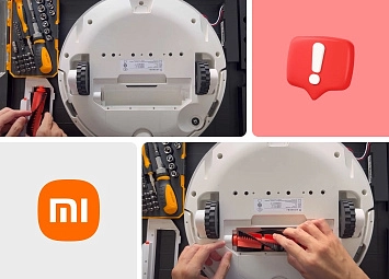 фото: Замена щетки в роботе-пылесосе Xiaomi (основная и боковая)