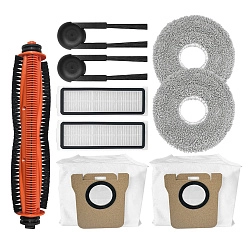 фото: Комплект аксессуаров для Xiaomi Mijia M40S - щетки, мешки, салфетки, фильтры HEPA