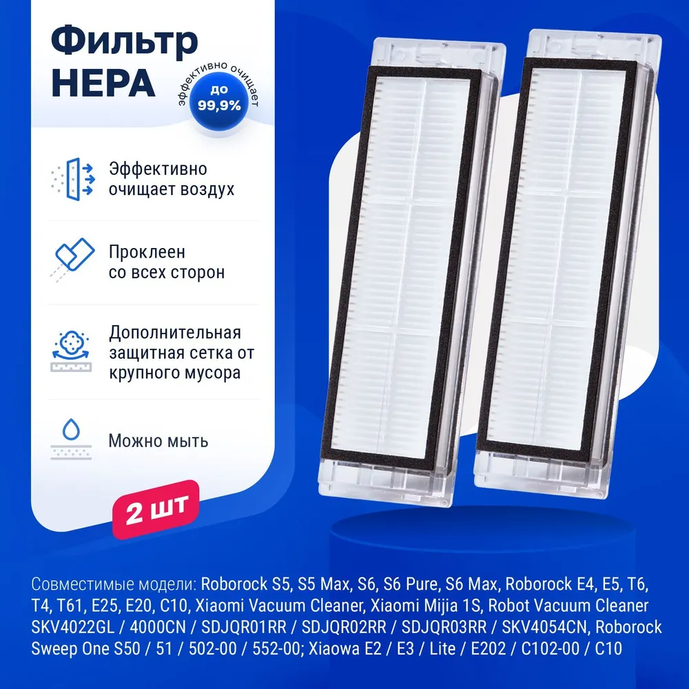 Купить Фильтр Hepa для пылесоса Mijia 1S, Roborock S5