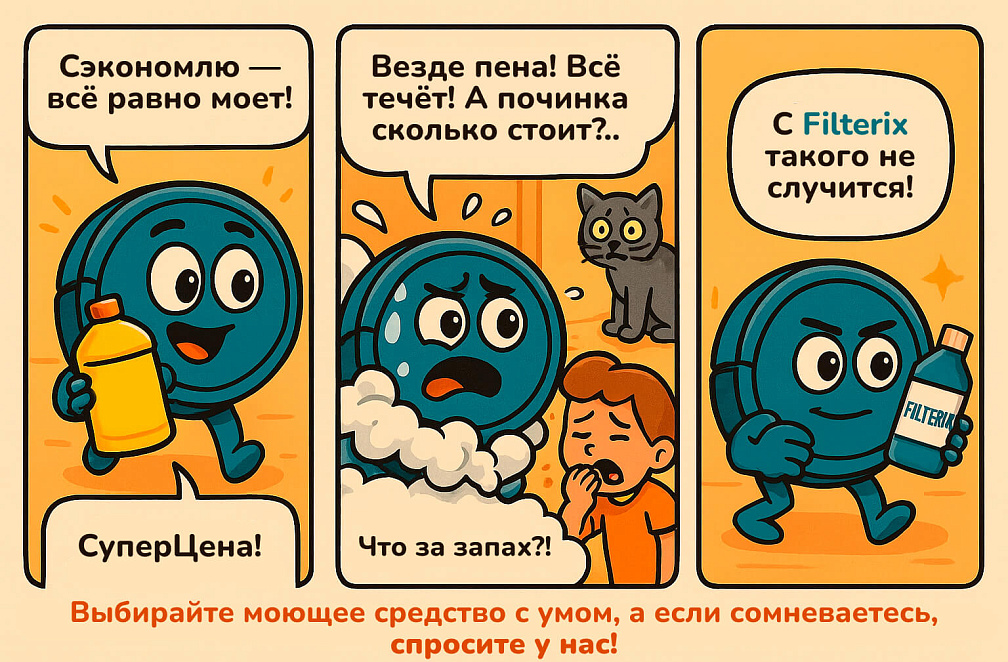 Почему стоит выбирать качественные жидкости для пылесоса? фото: Почему стоит выбирать качественные жидкости для пылесоса?
